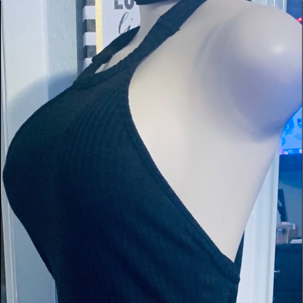 Black Halter Evening Dress